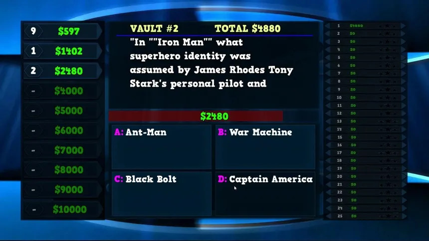 Скриншот 2 к игре Trivia Vault: Super Heroes Trivia