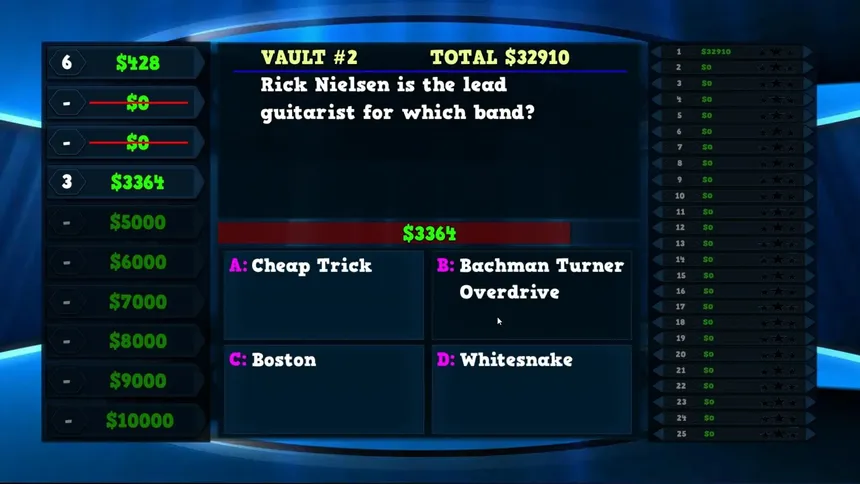 Скриншот 1 к игре Trivia Vault: Classic Rock Trivia 2
