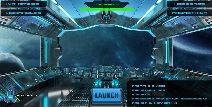 Скриншот 1 к игре The Promethium Effect - The Idle Clicker MMO