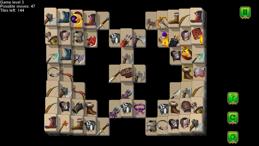 Скриншот 3 к игре Weapon and Armor: Mahjong