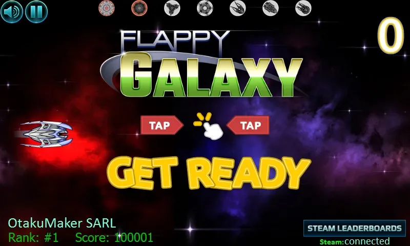 Скриншот 2 к игре Flappy Galaxy