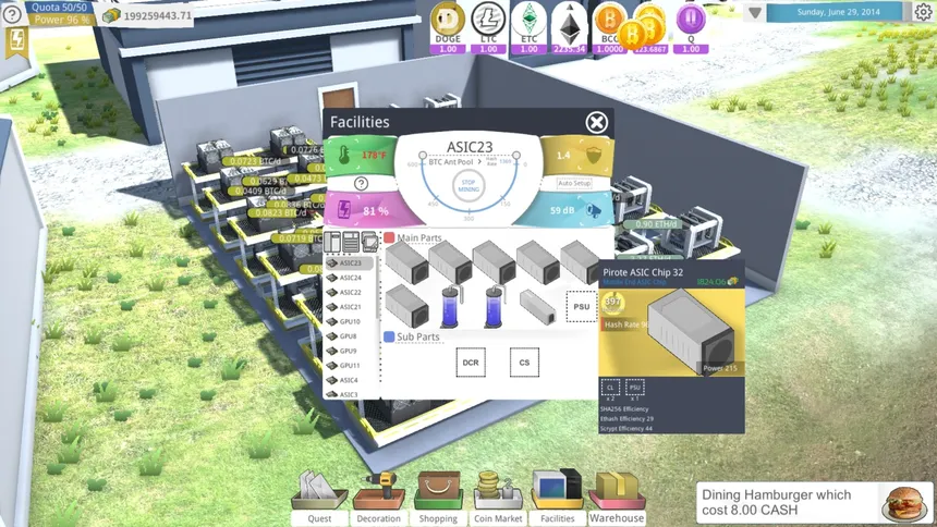 Скриншот 8 к игре Bitcoin Tycoon - Mining Simulation Game