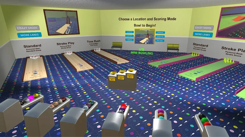 Скриншот 1 к игре VR Mini Bowling