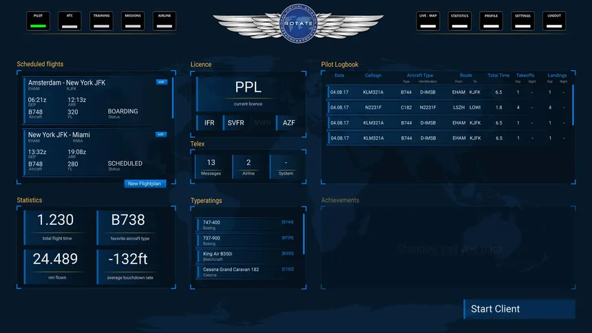 Скриншот 2 к игре Rotate – Professional Virtual Aviation Network