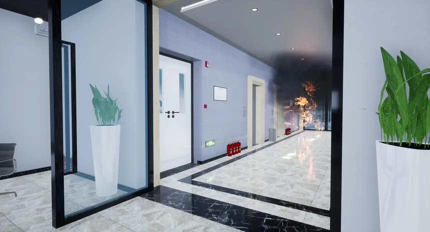 Скриншот 3 к игре VR火灾逃生应急演练(VR fire emergency simulation system)