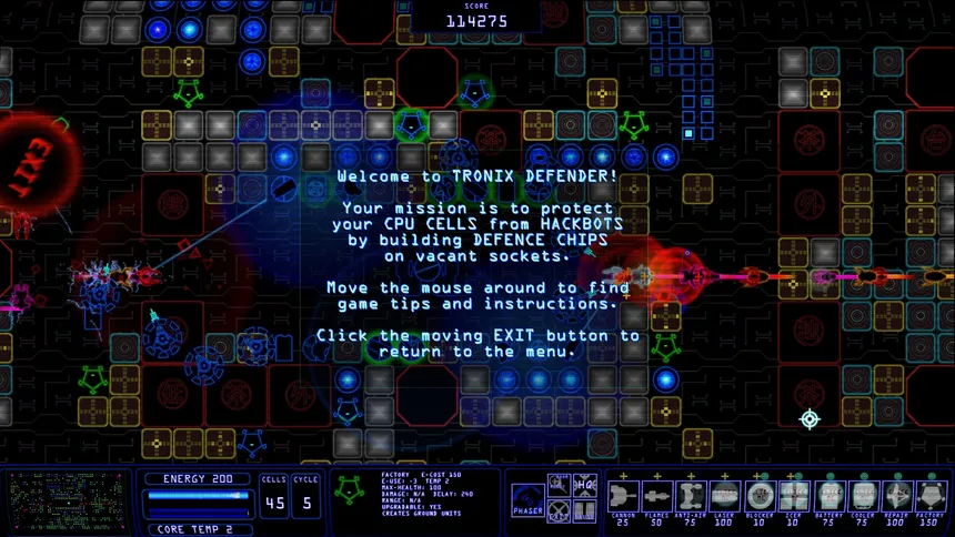 Скриншот 1 к игре Tronix Defender