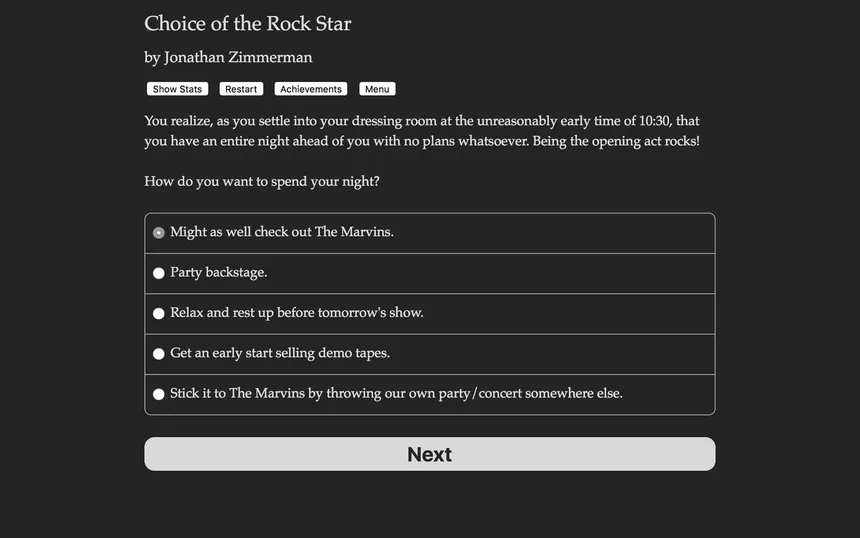 Скриншот 2 к игре Choice of the Rock Star