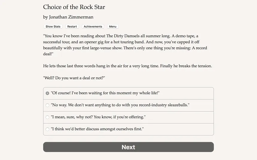 Скриншот 3 к игре Choice of the Rock Star