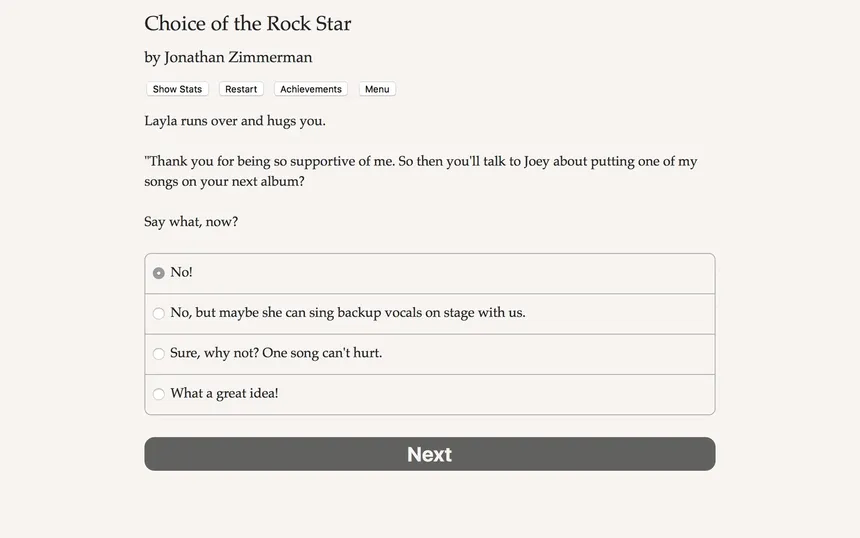 Скриншот 4 к игре Choice of the Rock Star