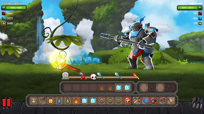 Скриншот 6 к игре Clumsy Knight Vs. Skeleton Remastered