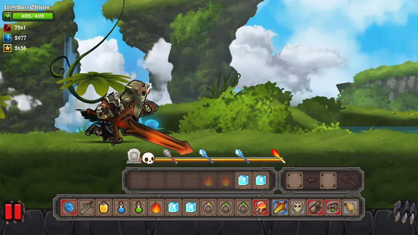 Скриншот 8 к игре Clumsy Knight Vs. Skeleton Remastered