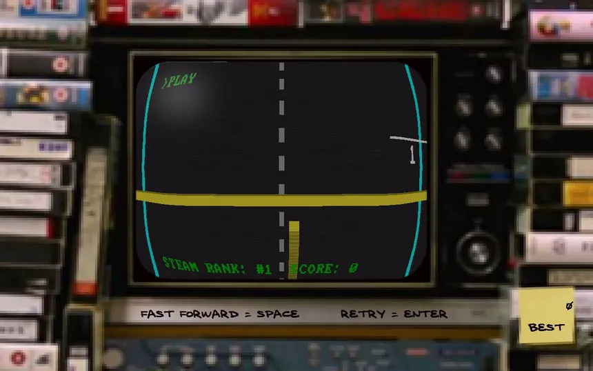 Скриншот 3 к игре FIRST STEAM GAME VHS - COLOR RETRO RACER : MILES CHALLENGE