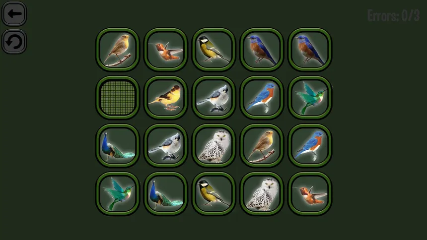 Скриншот 1 к игре Animals Memory: Birds