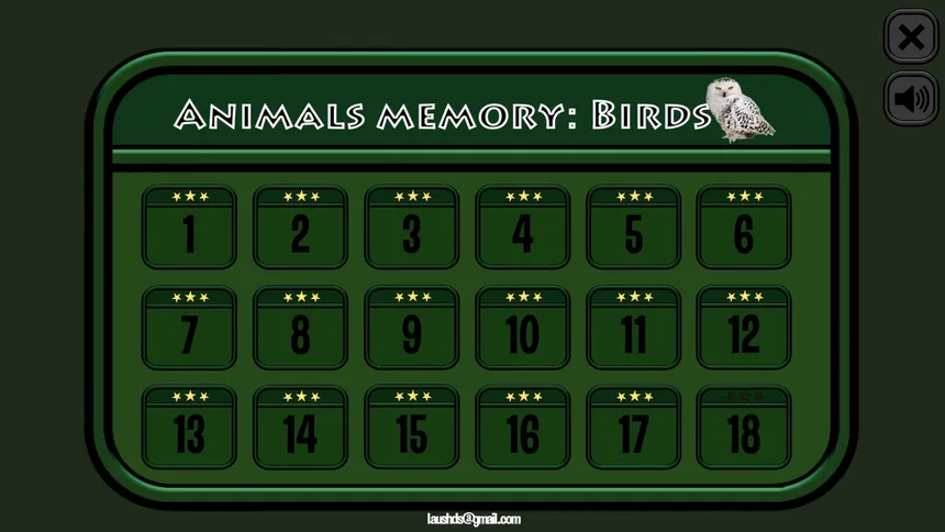 Скриншот 5 к игре Animals Memory: Birds