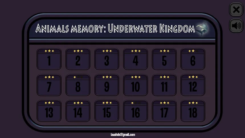 Скриншот 2 к игре Animals Memory: Underwater Kingdom