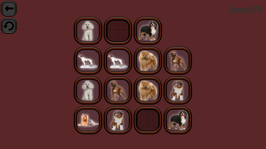 Скриншот 1 к игре Animals Memory: Dogs