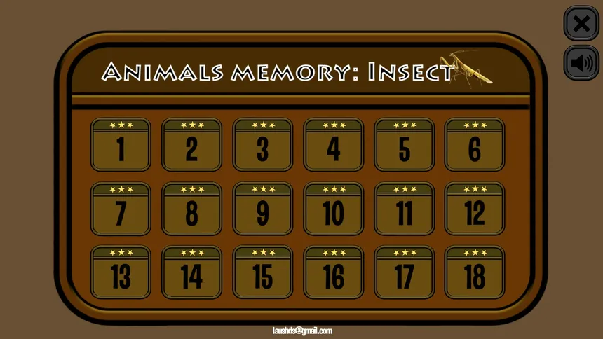 Скриншот 6 к игре Animals Memory: Insect