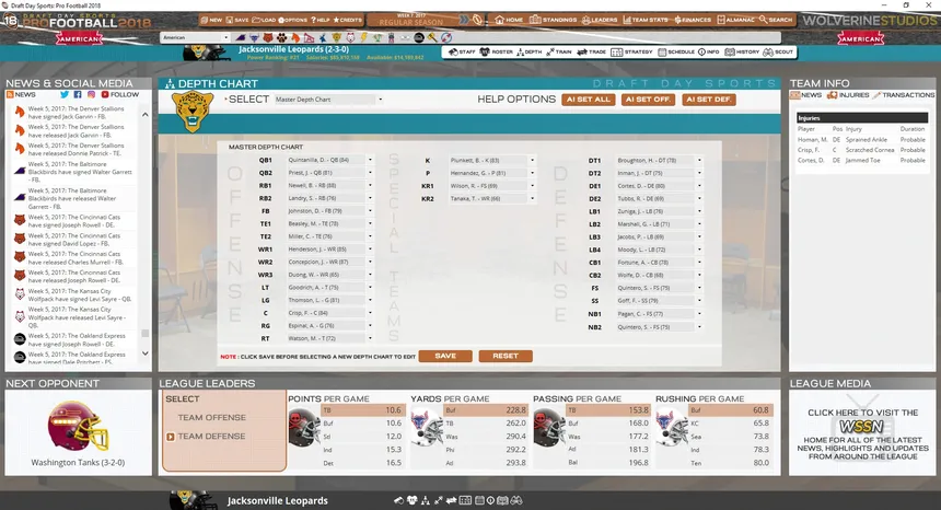 Скриншот 2 к игре Draft Day Sports: Pro Football 2018