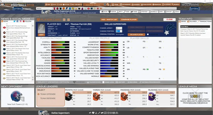 Скриншот 8 к игре Draft Day Sports: Pro Football 2018