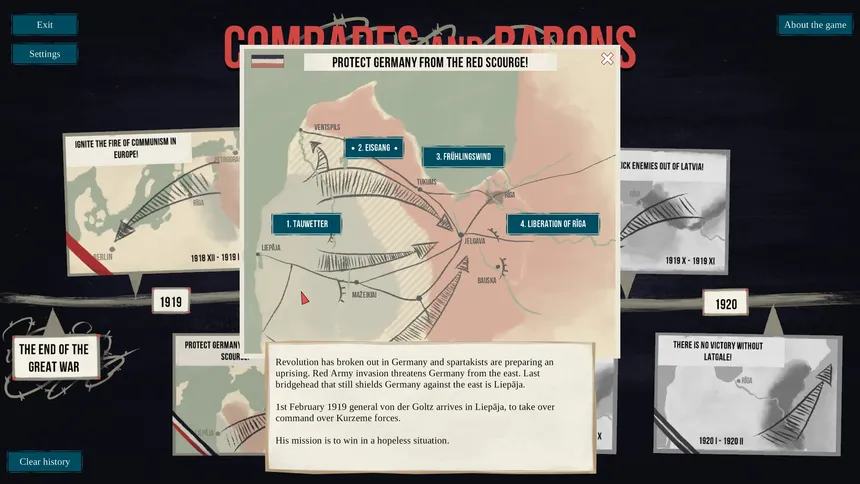 Скриншот 2 к игре Comrades and Barons: Solitaire of Bloody 1919