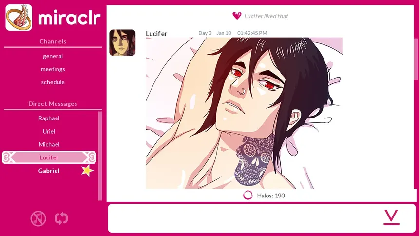 Скриншот 1 к игре miraclr - Divine Dating Sim