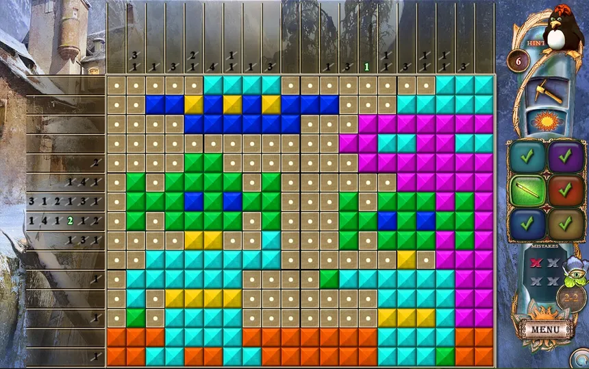 Скриншот 1 к игре Fantasy Mosaics 22: Summer Vacation