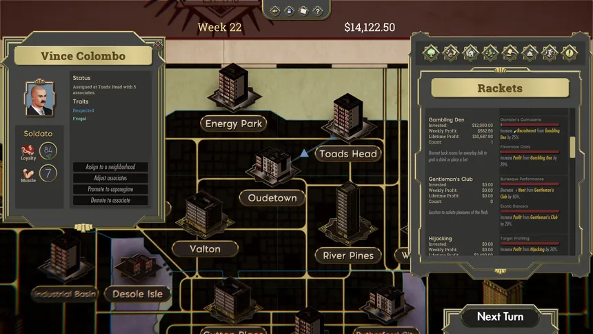 Скриншот 1 к игре The Commission: Organized Crime Grand Strategy