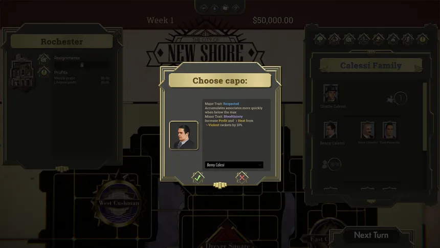 Скриншот 6 к игре The Commission: Organized Crime Grand Strategy