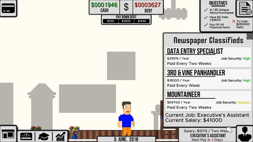 Скриншот 3 к игре Life and Debt: A Real Life Simulator
