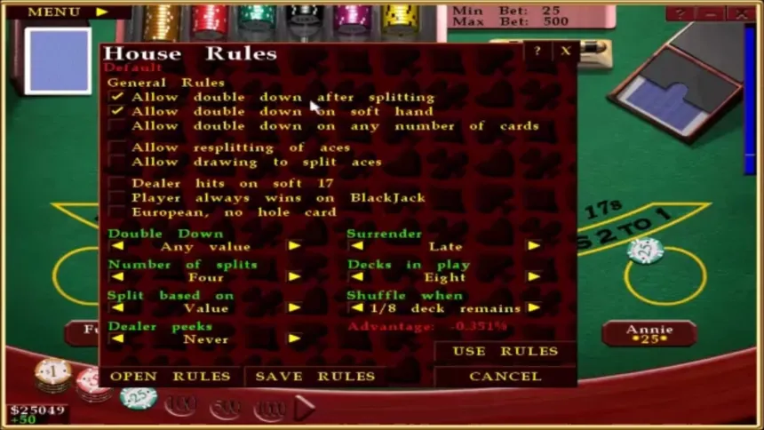Скриншот 3 к игре Casino Blackjack