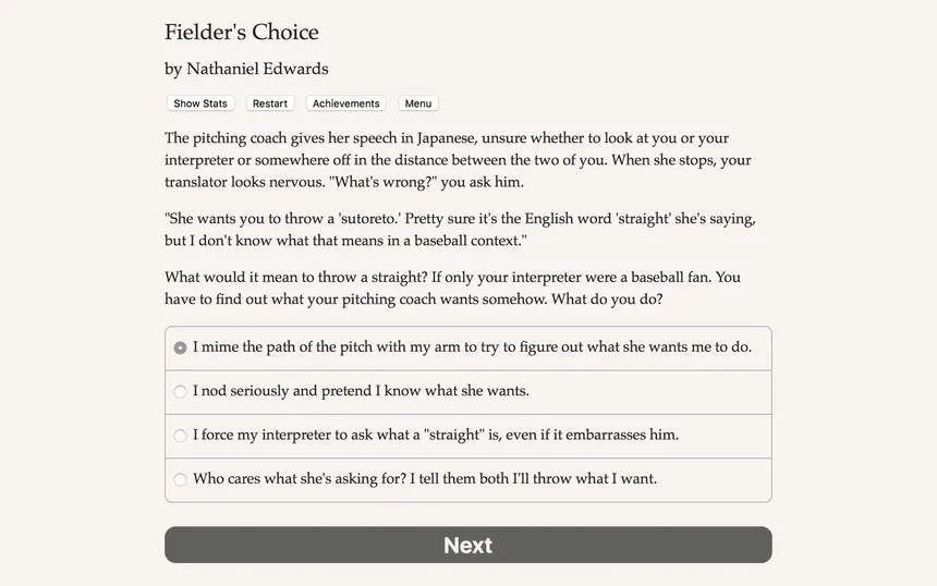 Скриншот 4 к игре The Fielder's Choice
