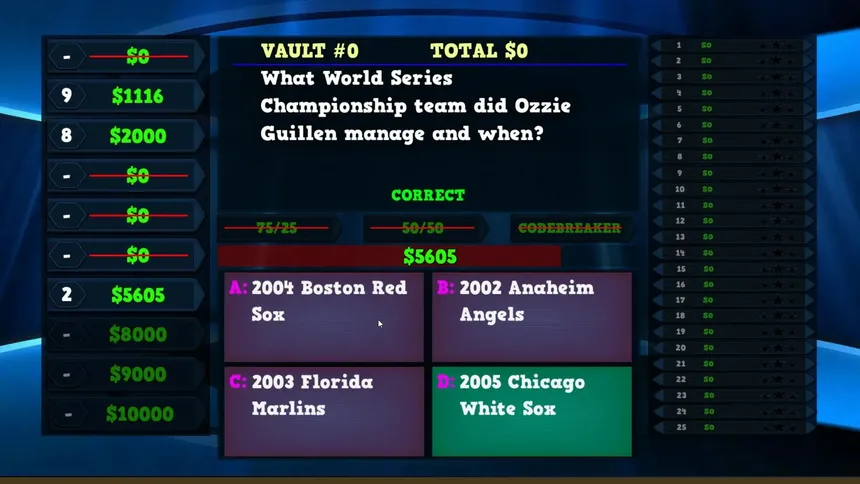 Скриншот 2 к игре Trivia Vault Baseball Trivia