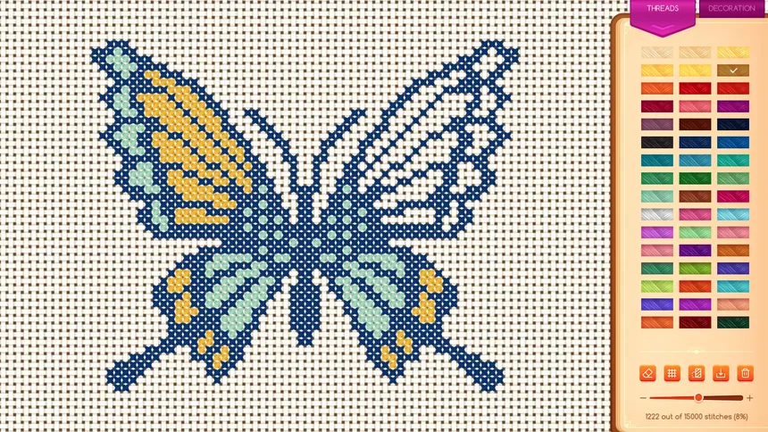 Скриншот 1 к игре Cross-Stitch Puzzle