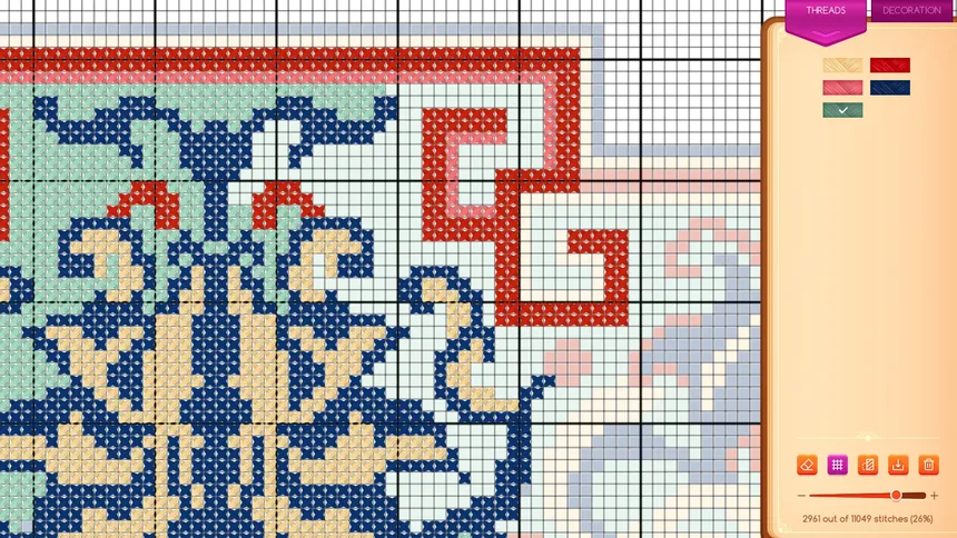 Скриншот 5 к игре Cross-Stitch Puzzle