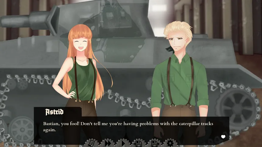 Скриншот 2 к игре Panzer Hearts - War Visual Novel