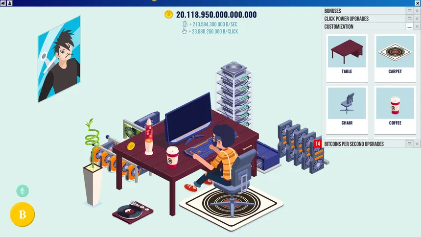 Скриншот 4 к игре Cryptocurrency Clicker