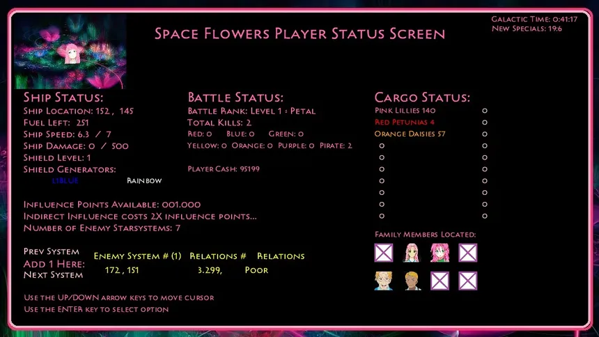 Скриншот 1 к игре Space Flowers
