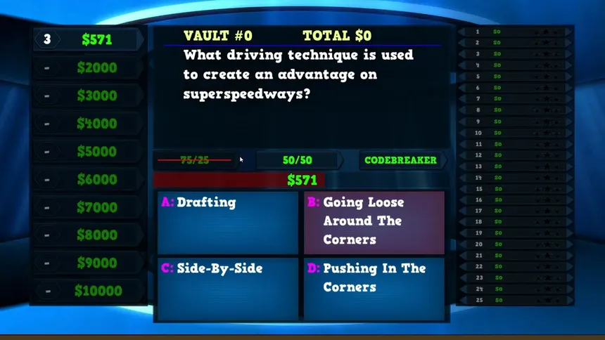 Скриншот 3 к игре Trivia Vault: Auto Racing Trivia