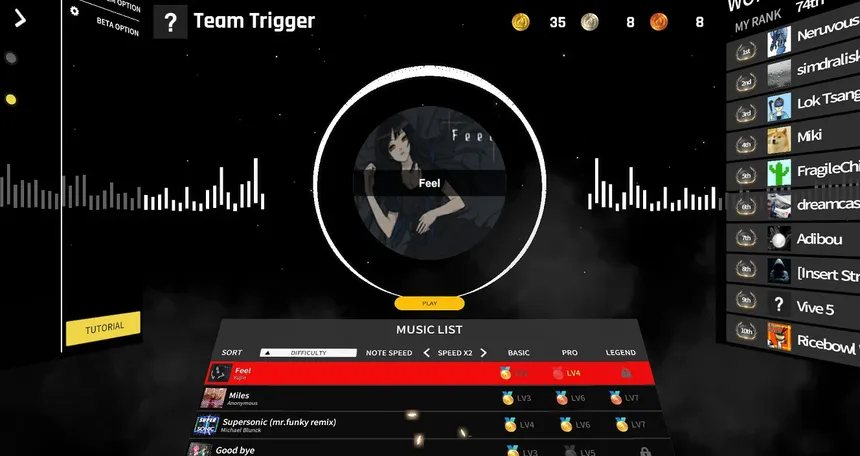 Скриншот 1 к игре TapSonic World Champion VR