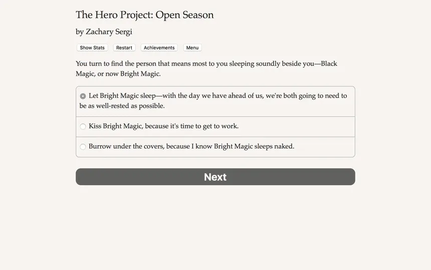 Скриншот 1 к игре The Hero Project: Open Season