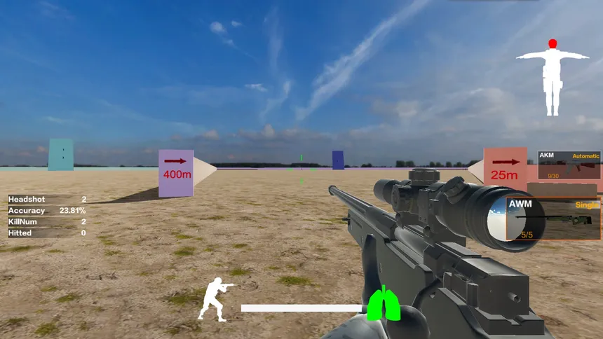 Скриншот 5 к игре Battleground Shooting Training 吃鸡枪法训练器