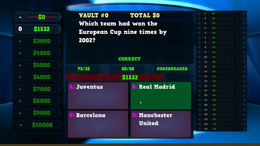 Скриншот 1 к игре Trivia Vault: Soccer Trivia