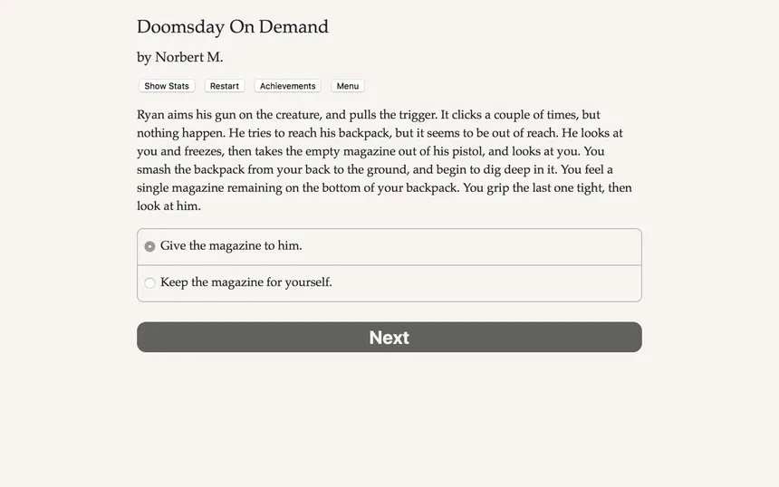 Скриншот 1 к игре Doomsday on Demand
