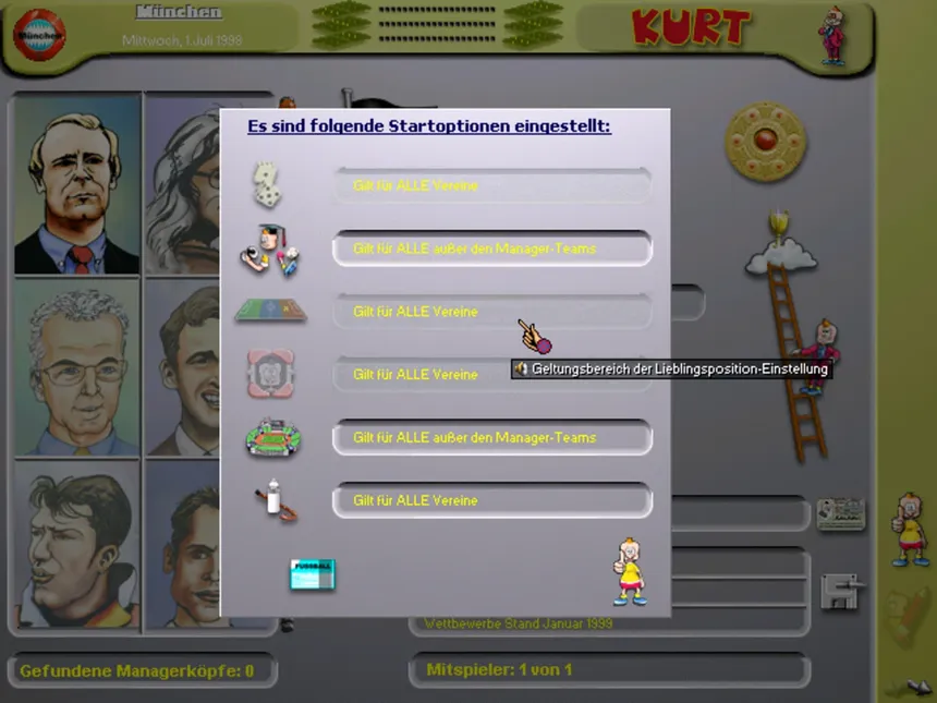 Скриншот 1 к игре KURT - DER FUSSBALLMANAGER