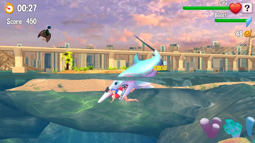 Скриншот 2 к игре Double Head Shark Attack