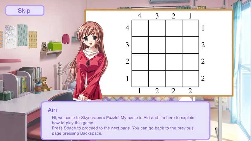 Скриншот 1 к игре Skyscrapers Puzzle: Airi's tale