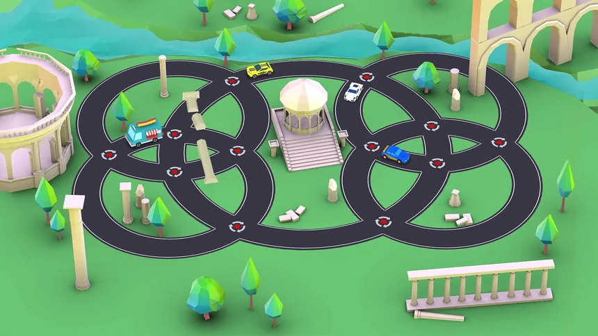 Скриншот 3 к игре Car Puzzle: Round Ways