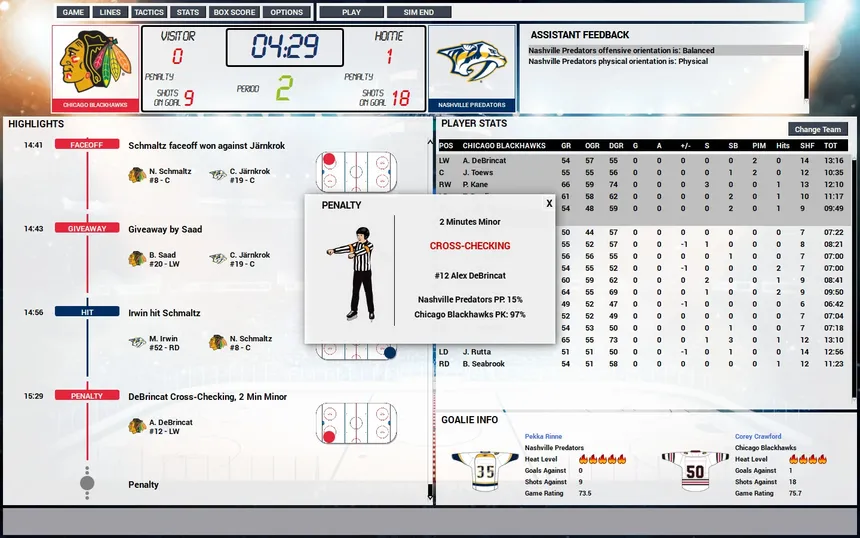 Скриншот 3 к игре Franchise Hockey Manager 5