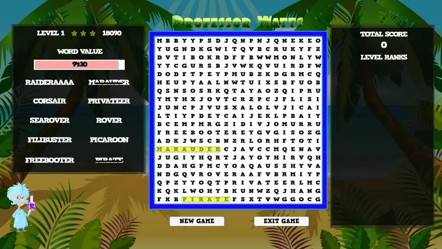 Скриншот 1 к игре Professor Watts Word Search: Pirates Life