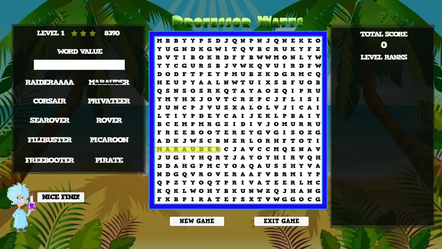 Скриншот 5 к игре Professor Watts Word Search: Pirates Life